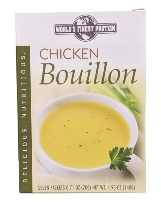 Chicken Bouillon Protein Broth - Box of 7 meals - 1 CARB per serving!