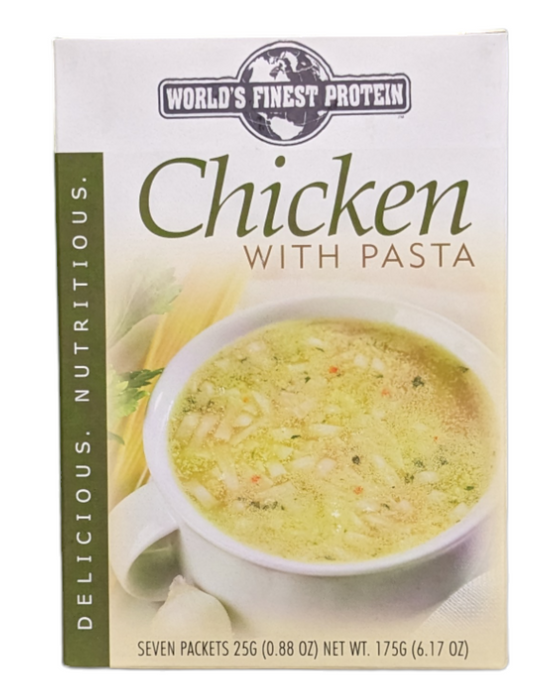 Chicken with Pasta Protein Soup- Box of 7 meals - 6 CARBS per serving!