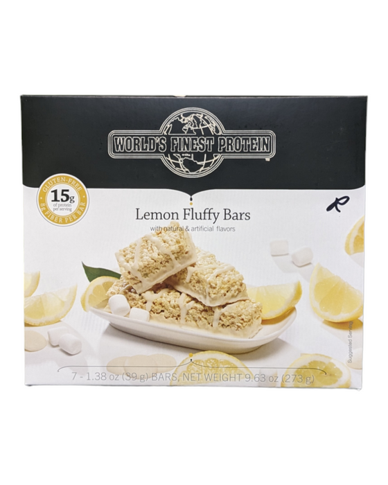 Lemon Fluffy Protein Bar - Box of 7 meals - 7 Net Carbs per serving!