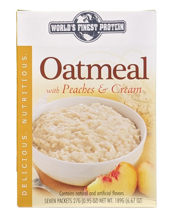 Peaches and Cream Protein Oatmeal  - Box of 7 meals - 6 Net Carbs per serving!