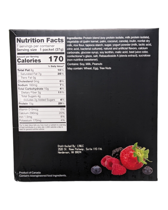 Berry Protein Snack - Box of 7 meals - 7 Net Carbs per serving!!